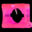 A pink object with a black background